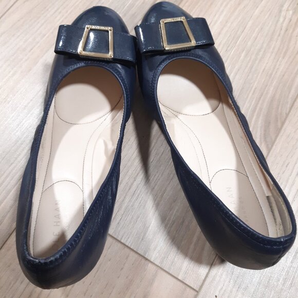 Cole Haan Dark Blue Loafers with Gold Accent - Picture 12 of 12